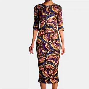 FARM Rio Vibrant Patterned Midi Dress
